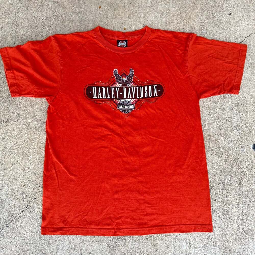 Vintage Harley-Davidson Uke's Kenosha WI Red Graphic T-Shirt XL